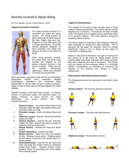 Muscles Involved in Alpine Skiing