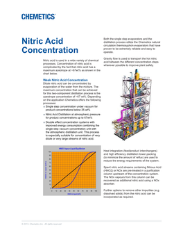 Nitric Acid Concentration Dilute Nitric Acid Can Be Concentrated by Evaporation of the Water from the Mixture