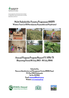 Annual Progress Report FY 2070/71