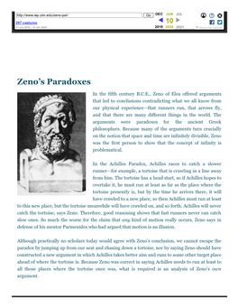 Zeno's Paradoxes