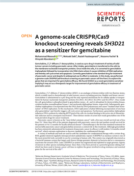 A Genome-Scale CRISPR/Cas9 Knockout Screening Reveals
