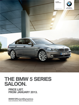 THE BMW 5 Series SALOON. Price List