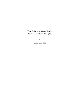 The Reinvention of God: Stories of an Exiled People