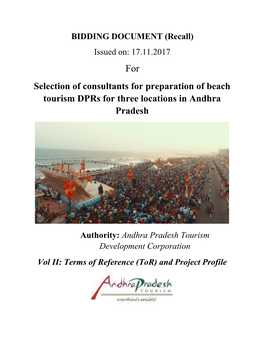 Selection of Consultants for Preparation of Beach Tourism Dprs for Three Locations in Andhra Pradesh
