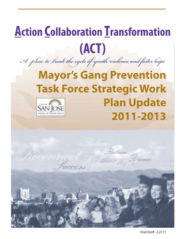 Mayor's Gang Prevention Task Force Strategic Work Plan Update 2011