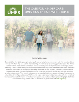 Umfs Kinship Care White Paper