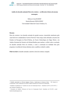 Análise Do Desenho Animado Hora De Aventura – As Diferentes Leituras Da Mesma Mensagem