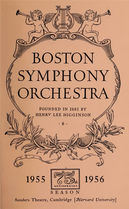 Boston Symphony Orchestra Concert Programs, Season 75, 1955-1956