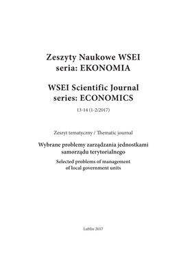 Zeszyty Naukowe WSEI Seria: EKONOMIA