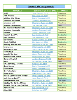 Fall Generalassignmentsgrid