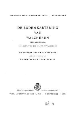 De Bodemkartering Van Walcheren