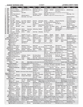 Sunday Morning Grid 11/19/17 Latimes.Com/Tv Times