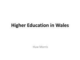 Higher Education in Wales