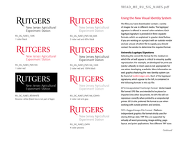 Using the Rutgers Logo with NJAES Signature