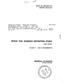 Space Tug Avionics Definition Study Fi Nal Report