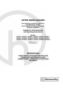 Upton Series Boilers