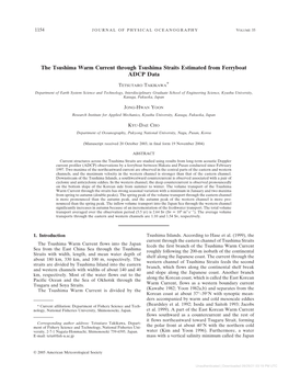 The Tsushima Warm Current Through Tsushima Straits Estimated from Ferryboat ADCP Data