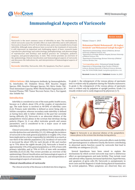 Immunological Aspects of Varicocele