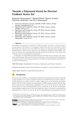 Towards a Polynomial Kernel for Directed Feedback Vertex Set∗