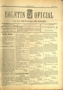 Boletín Oficial De La Provincia De Madrid