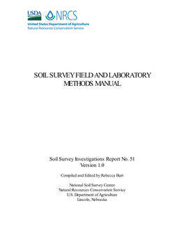 Soil Survey Field and Laboratory Methods Manual, Version