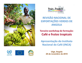 Terceiro Workshop De Formação: Café E Frutos Tropicais