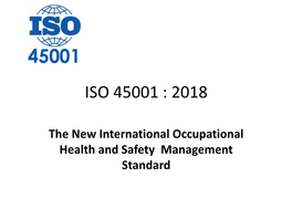 Iso 45001 : 2018