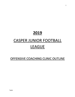 2019 Casper Junior Football League