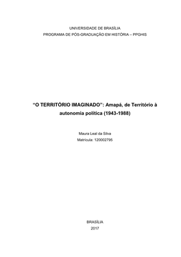 Amapá, De Território À Autonomia Política (1943-1988)