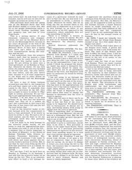 CONGRESSIONAL RECORD—SENATE July 21, 2000 Received Showed Clear Violations of Cuss Economic Reform in Russia and Re- the PRESIDING OFFICER