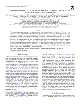 High-Speed Photometry of the Disintegrating Planetesimals at Wd1145+017: Evidence for Rapid Dynamical Evolution B