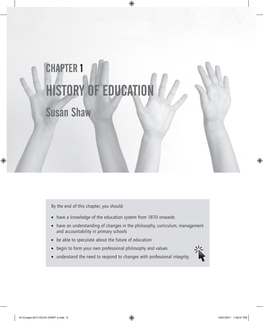 HISTORY of EDUCATION Susan Shaw