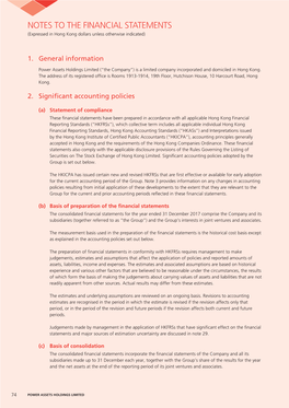 NOTES to the FINANCIAL STATEMENTS (Expressed in Hong Kong Dollars Unless Otherwise Indicated)