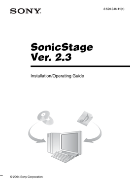 Sonicstage Ver. 2.3