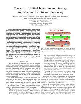 Towards a Unified Ingestion-And-Storage Architecture