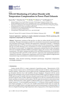 TDLAS Monitoring of Carbon Dioxide with Temperature Compensation in Power Plant Exhausts