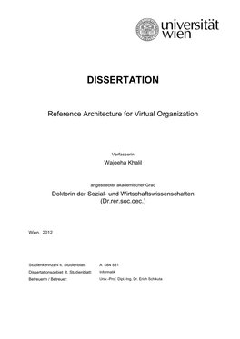 Dissertation