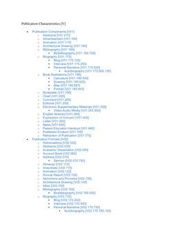 Publication Characteristics [V]