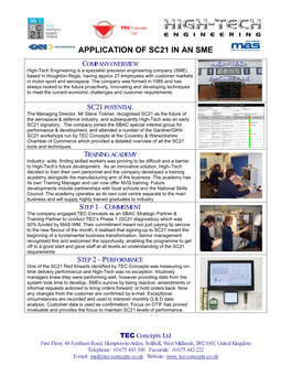 Application of Sc21 in an Sme