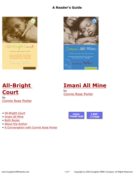 All-Bright Court, Imani All Mine by Connie Rose Porter