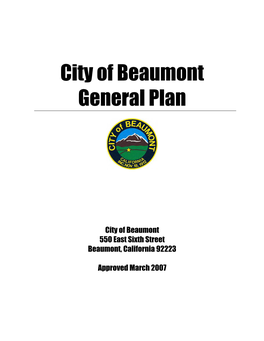 City of Beaumont General Plan