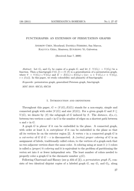 Functigraphs: an Extension of Permutation Graphs