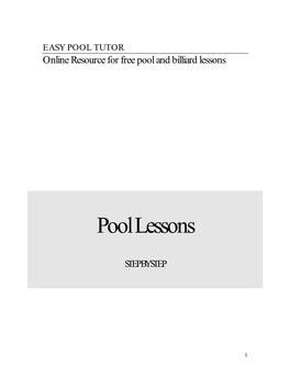 Pool Lessons