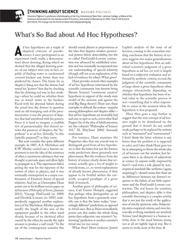 What's So Bad About Ad Hoc Hypotheses?