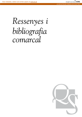 Ressenyes I Bibliografia Comarcal