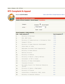 RTI Complaint & Appeal