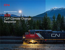 2020 CDP Climate Change Response Table of Contents