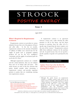 Stroock POSITIVE ENERGY