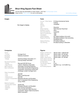 Shun Hing Square Fact Sheet