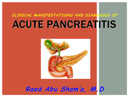 Acute Pancreatitis